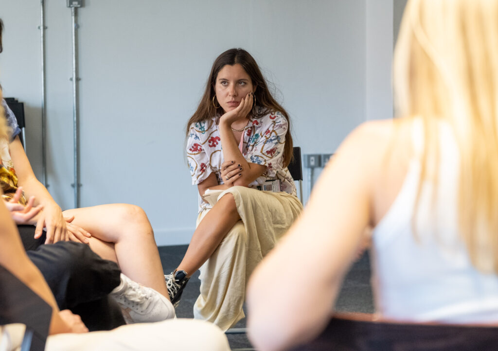 Philippa Lawford in rehearsals